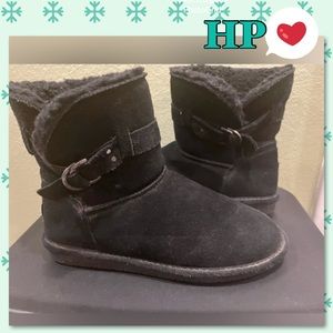 Bearpaw Tessa Adjustable Ankle D Ring Suede Upper Wool Lined Mid Winter Boot 10